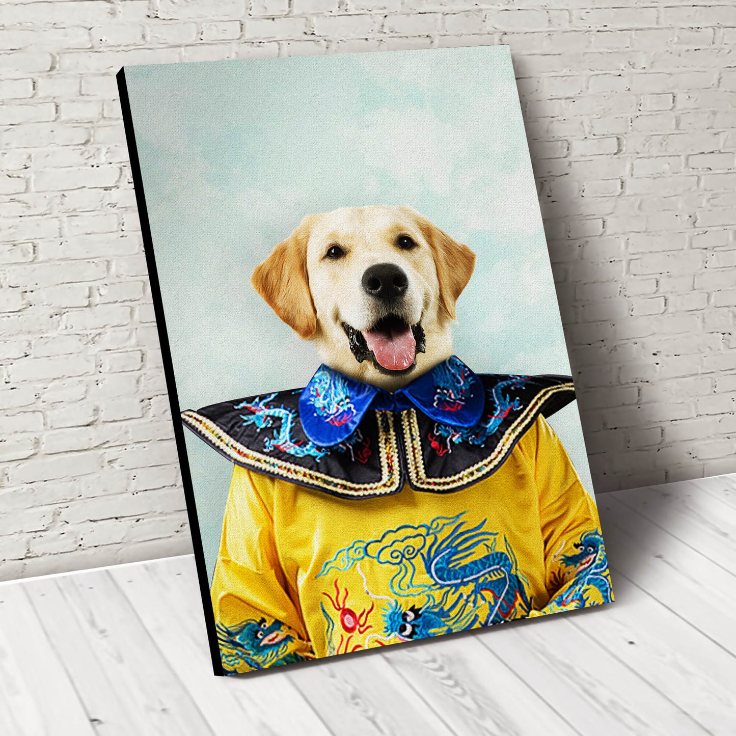 The Asian King Custom Pet Portrait Canvas - Noble Pawtrait