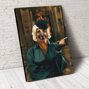 The Handler Custom Pet Portrait Canvas - Noble Pawtrait