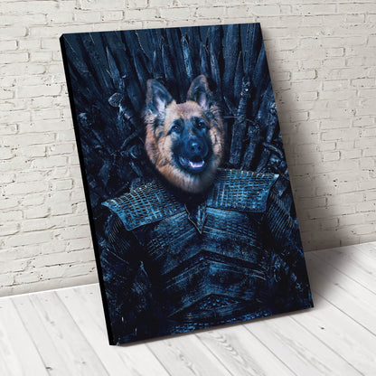 Night King Custom Pet Portrait Canvas - Noble Pawtrait