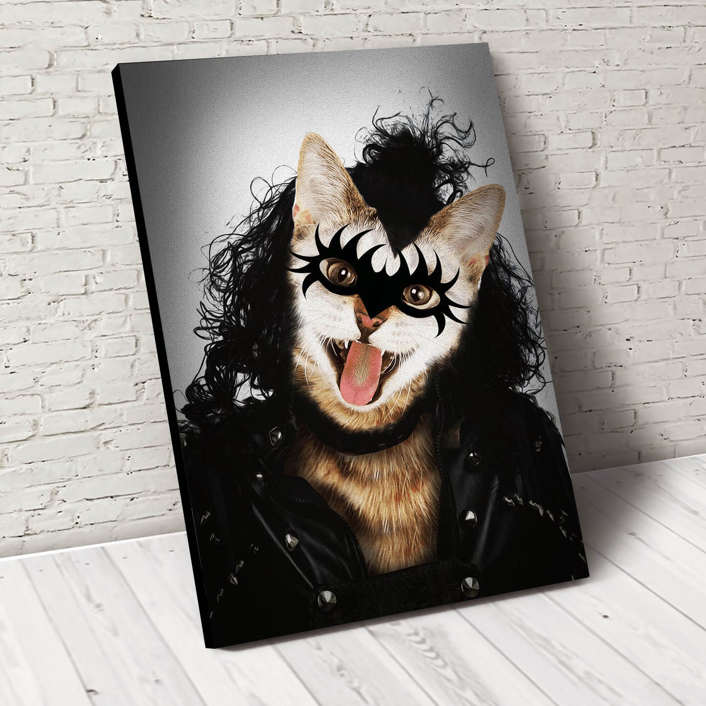 The Rocker Custom Pet Portrait Canvas - Noble Pawtrait