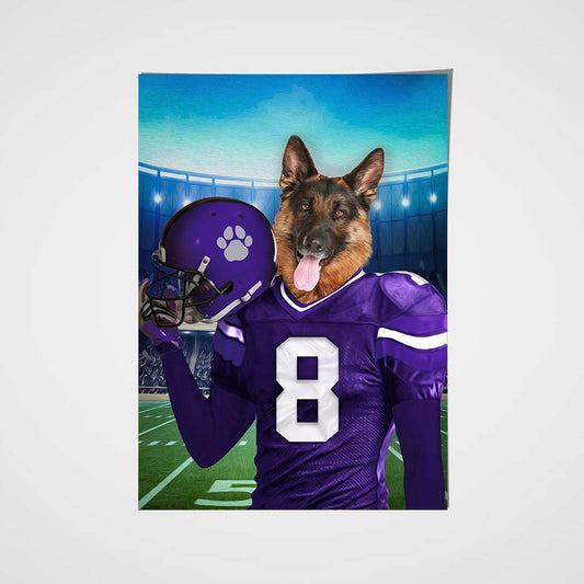 Minesota Fan Custom Poster Pet Portrait - Noble Pawtrait