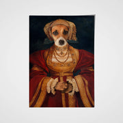 Lady in Orange Custom Pet Portrait - Noble Pawtrait