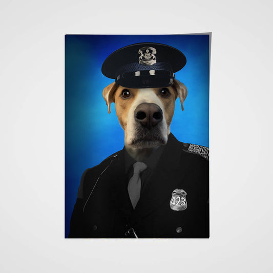 The Police Paw Custom Pet Portrait Poster - Noble Pawtrait