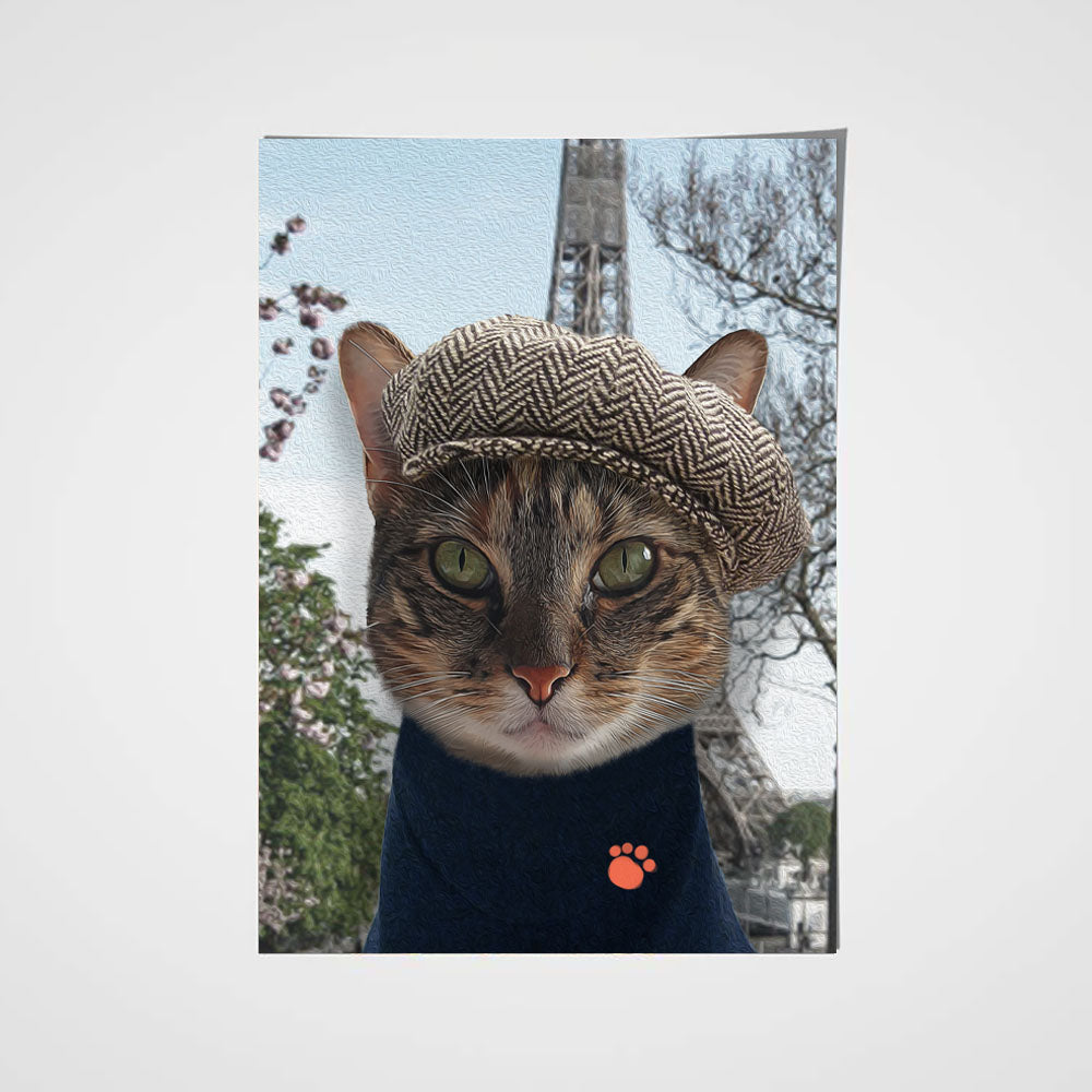 The Paris Custom Pet Portrait Poster - Noble Pawtrait