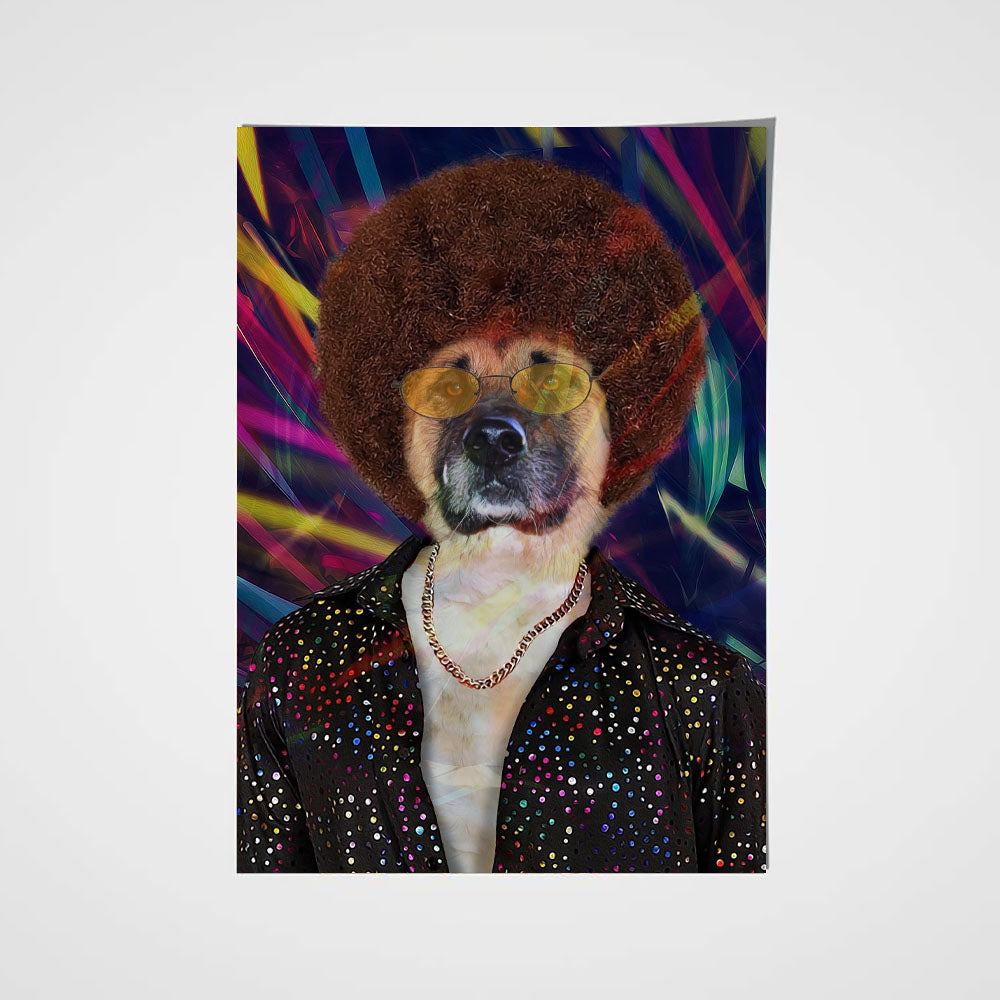 The Disco Star Custom Pet Portrait Poster - Noble Pawtrait