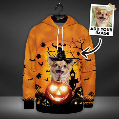 The Pumpkin Witch All Over Print Custom Hoodie