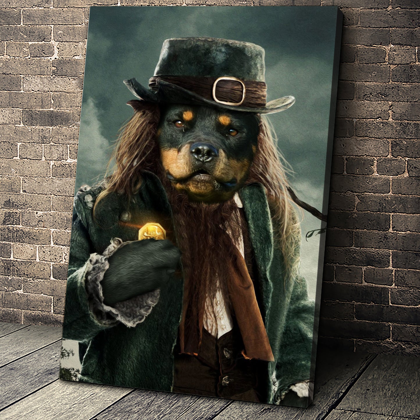 The Leprechaun Custom Pet Portrait Canvas - Noble Pawtrait