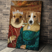 The Two Ladies Custom Pet Portrait Canvas - Noble Pawtrait