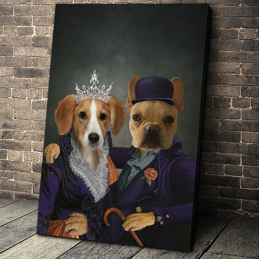 Mrs and Mr. Happy Custom Pet Portrait - Noble Pawtrait