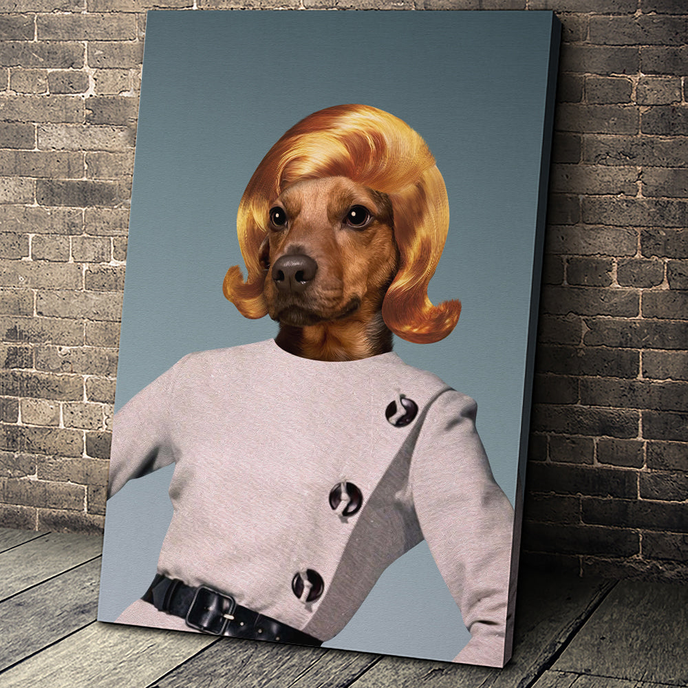 Classy Lady Custom Pet Portrait Canvas - Noble Pawtrait
