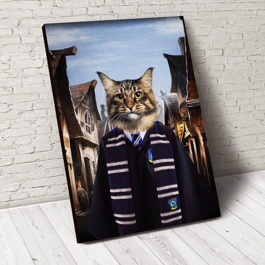 The Wizard Ravenpaw Custom Pet Portrait Canvas - Noble Pawtrait