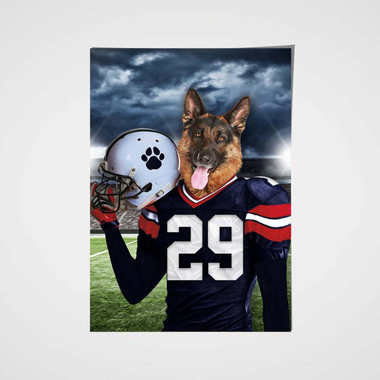 New England Fan Custom Poster Pet Portrait - Noble Pawtrait