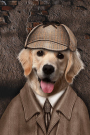 The Detective Paw Custom Pet Portrait - Noble Pawtrait