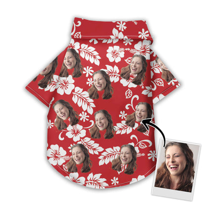 Custom Hawaiian Shirt For Pet Red Pattern