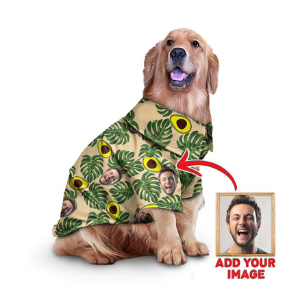 Chemise hawaïenne personnalisée pour motif d'avocat pour animaux de compagnie