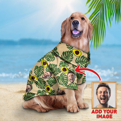 Chemise hawaïenne personnalisée pour motif d'avocat pour animaux de compagnie