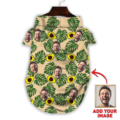 Chemise hawaïenne personnalisée pour motif d'avocat pour animaux de compagnie