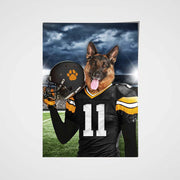 Pittsburgh Fan Custom Pet Portrait - Noble Pawtrait
