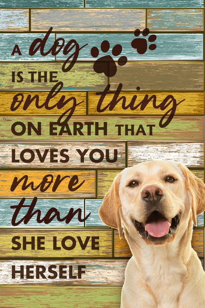 Dog Loves You More Than He Love Himself Custom Pet Portrait Digital Download - Noble Pawtrait