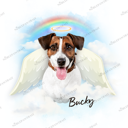 The Angel Watercolor Custom Pet Mug - Noble Pawtrait