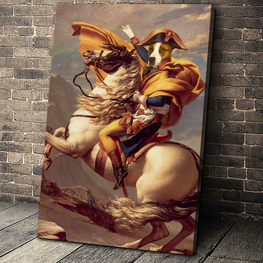 The Rider Custom Pet Portrait Canvas - Noble Pawtrait