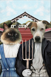 The Farmers Custom Pet Portrait Canvas - Noble Pawtrait