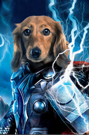 The Thunder Paw Custom Pet Portrait - Noble Pawtrait