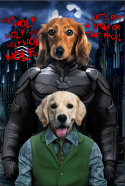 The Paw Knight Couple Custom Pet Portrait - Noble Pawtrait