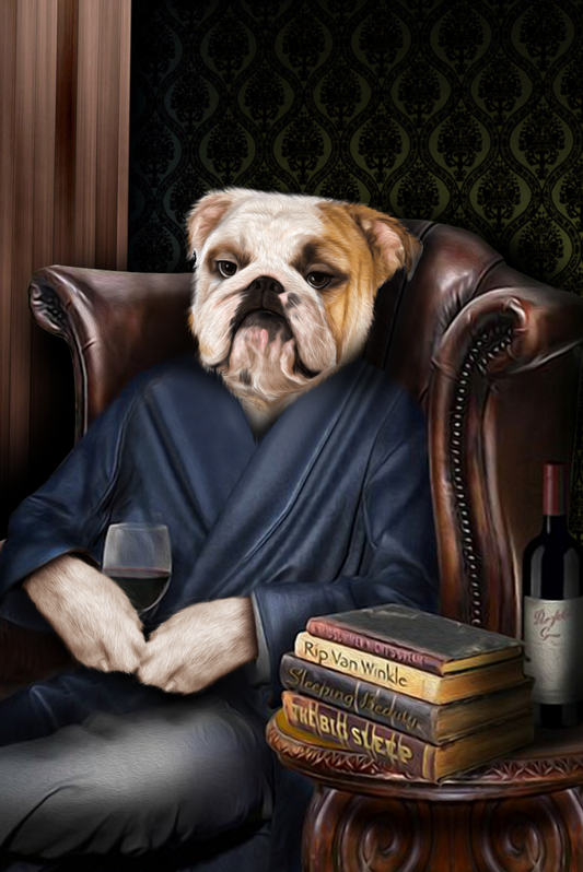 The Philosopher Custom Pet Portrait Digital Download - Noble Pawtrait