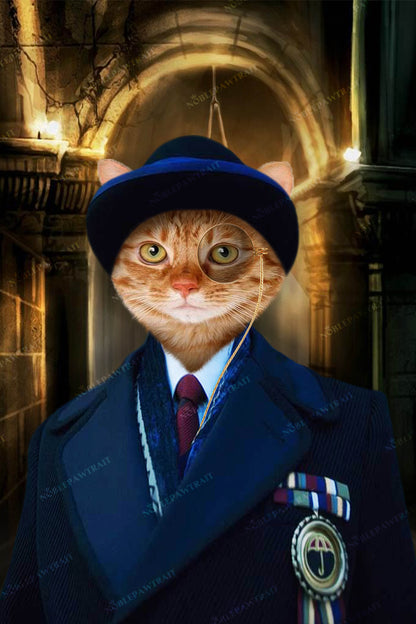 Sir Reginald Hargreeves Custom Pet Portrait Digital Download - Noble Pawtrait
