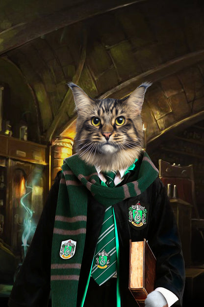 The Wizard Slyfurrin Custom Pet Portrait Digital Download - Noble Pawtrait