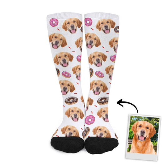 Chaussettes personnalisées avec visage d'animal de compagnie