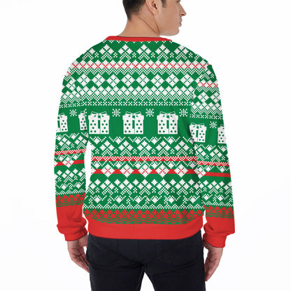 Ugly Sweater All Over Print Custom Christmas Elf Green Color