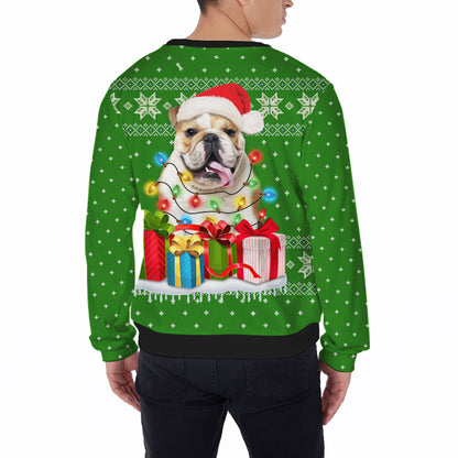 Ugly Sweater All Over Print Custom Funny Christmas Light & Gift (Green Color)