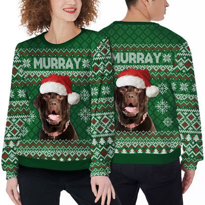 Ugly Sweater All Over Print Custom Funny Christmas Pattern (Bottle Green Color)