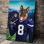 Tennessee Fan Custom Canvas Pet Portrait - Noble Pawtrait
