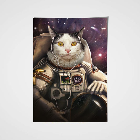 The Astronaut Custom Pet Portrait Poster - Noble Pawtrait