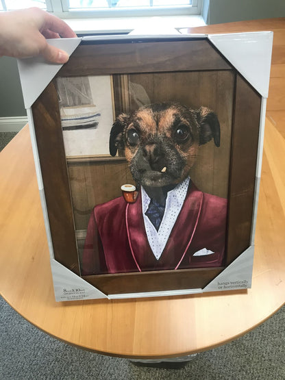 The Business Man Custom Pet Portrait Canvas - Noble Pawtrait