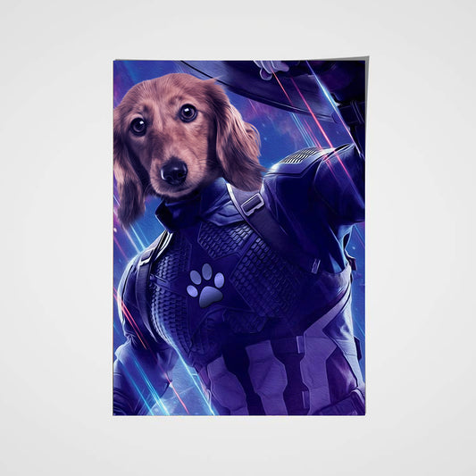 The Captain Paw Custom Pet Portrait Poster - Noble Pawtrait