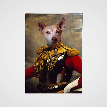 The Colonel Custom Pet Portrait Poster - Noble Pawtrait