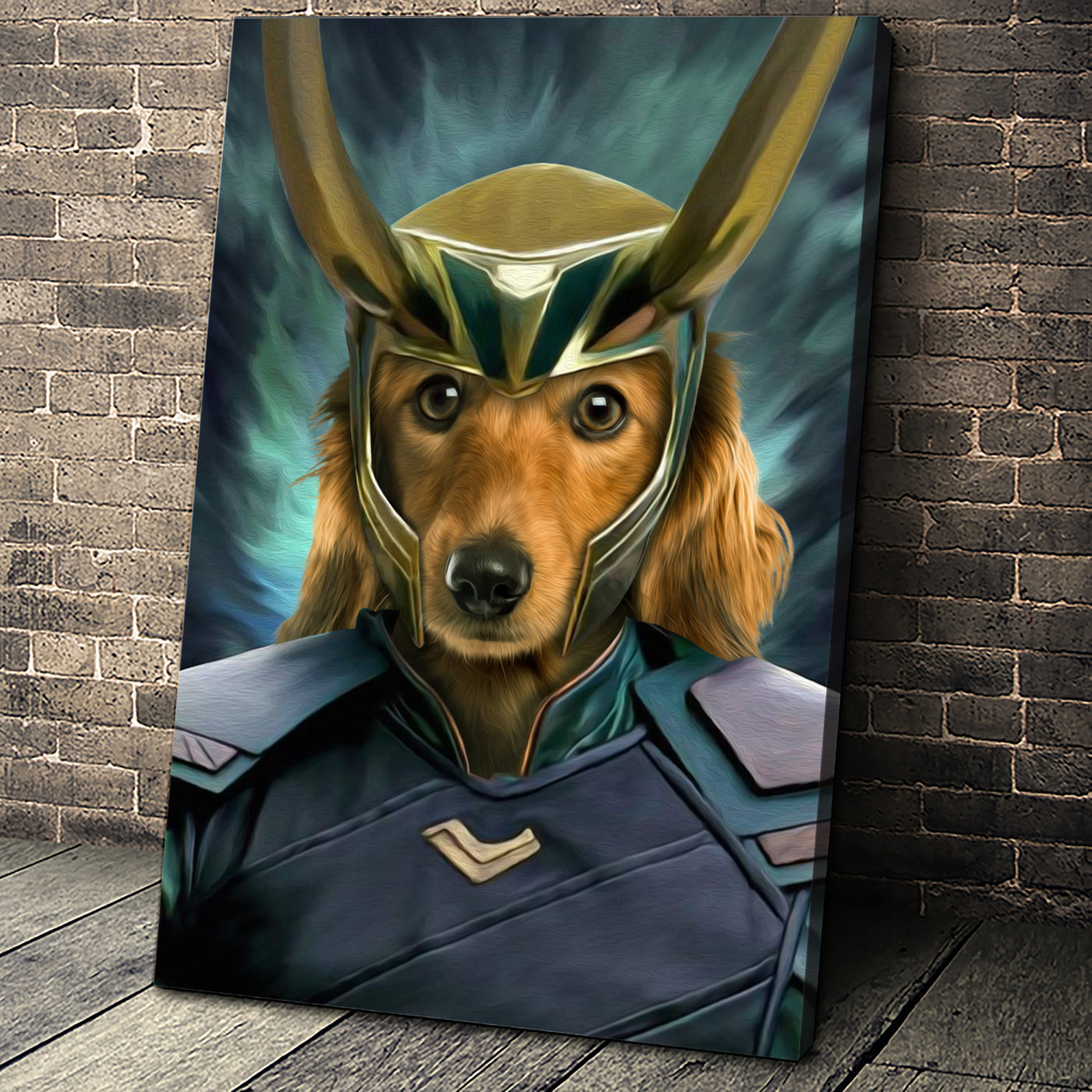 The Deceiver Paw Custom Pet Portrait - Noble Pawtrait
