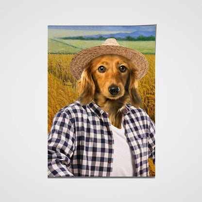 The Farmer Custom Pet Portrait Poster - Noble Pawtrait