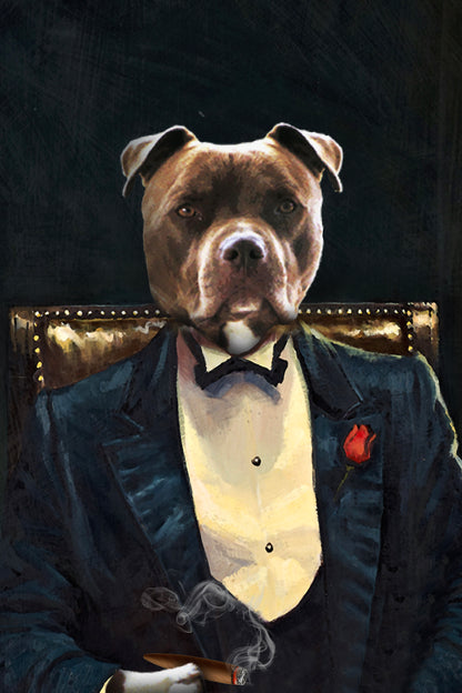 The Legend Custom Pet Portrait Canvas - Noble Pawtrait