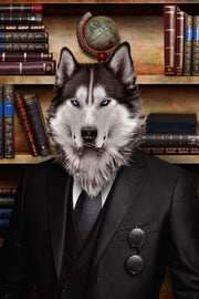 The Grinder Custom Pet Portrait Canvas - Noble Pawtrait