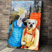 The Hikers Custom Pet Portrait Canvas - Noble Pawtrait