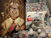 The King Custom Pet Portrait Canvas - Noble Pawtrait