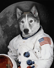 The Moon Walker Custom Pet Portrait Canvas - Noble Pawtrait
