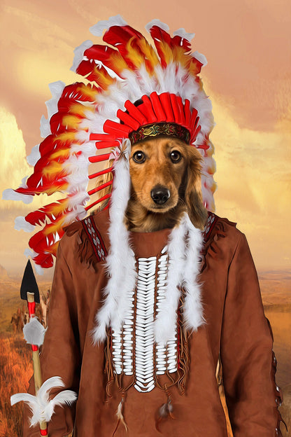 The Native Custom Pet Portrait Digital Download - Noble Pawtrait