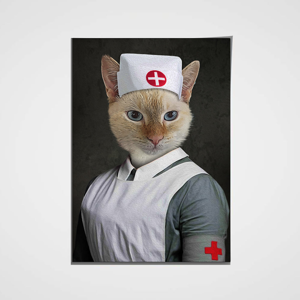 The Nurse Custom Pet Portrait Poster - Noble Pawtrait