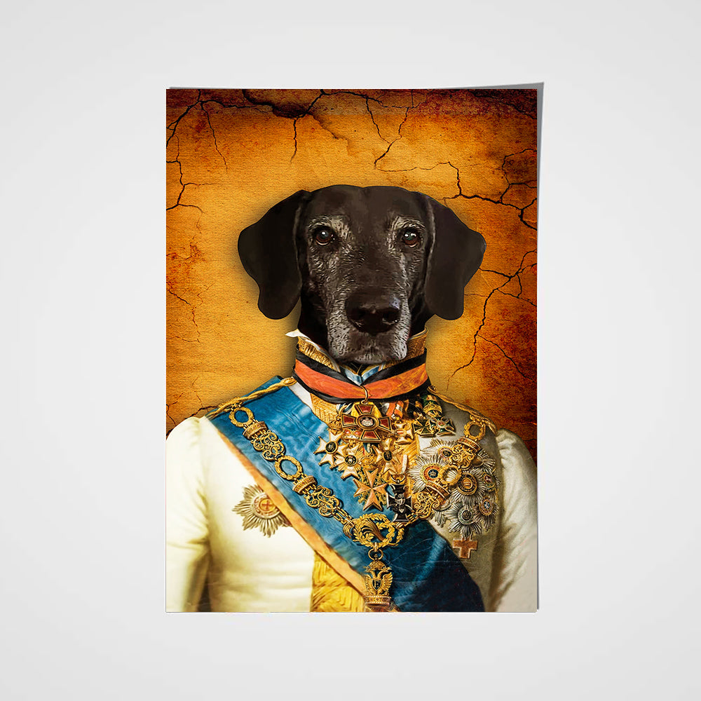 The Prince Custom Pet Portrait Poster - Noble Pawtrait